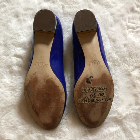 J. Crew Janey Patent Flat Deep Violet 6 Italy - Picture 5 of 5